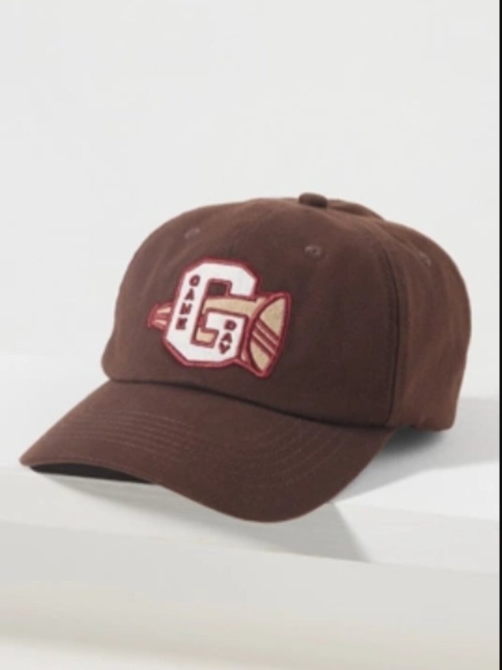 NWT By Anthropologie Varsity Patch Brown Baseball Cap